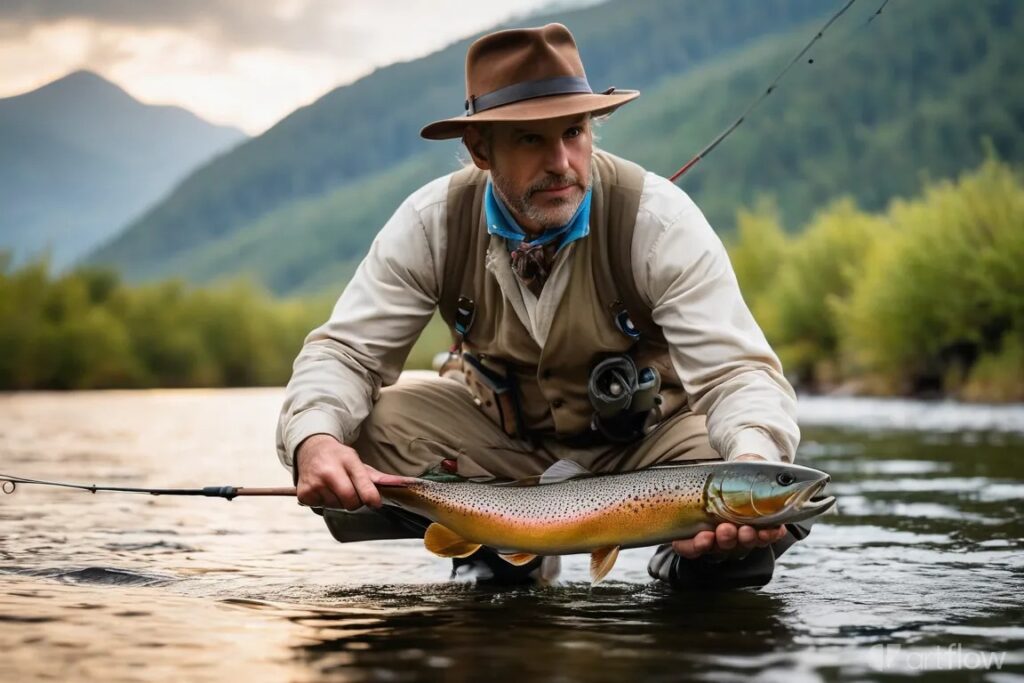 Person eith a fish in his hands